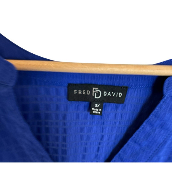 Fred David Tunic Top Lightweight Comfy Pull Over Size 2X Teacher Casual Workwear - Picture 3 of 6